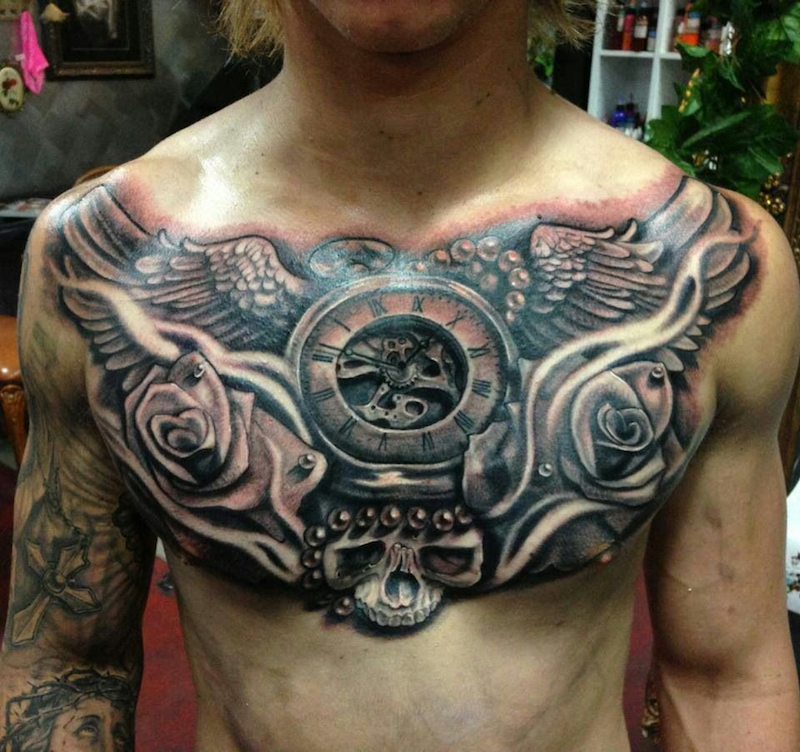 50 Awesome 3D Chest Tattoo Designs Gravetics