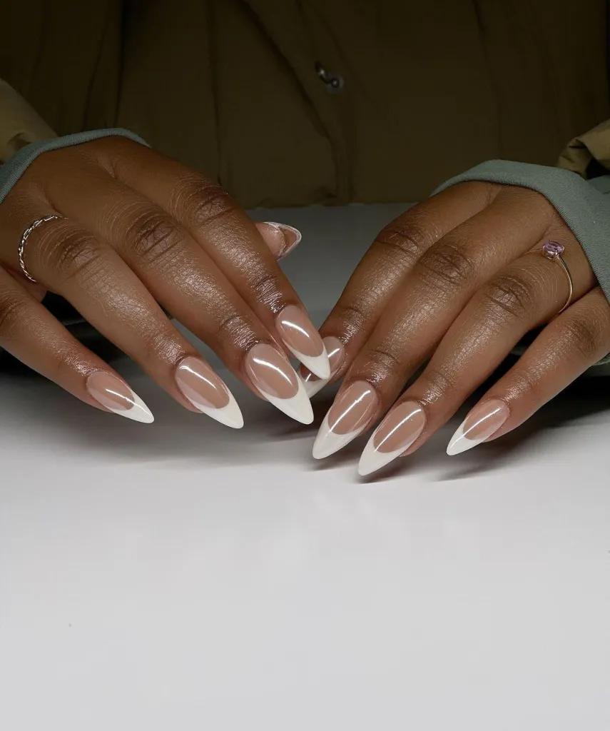 Glossy Classic French Manicure