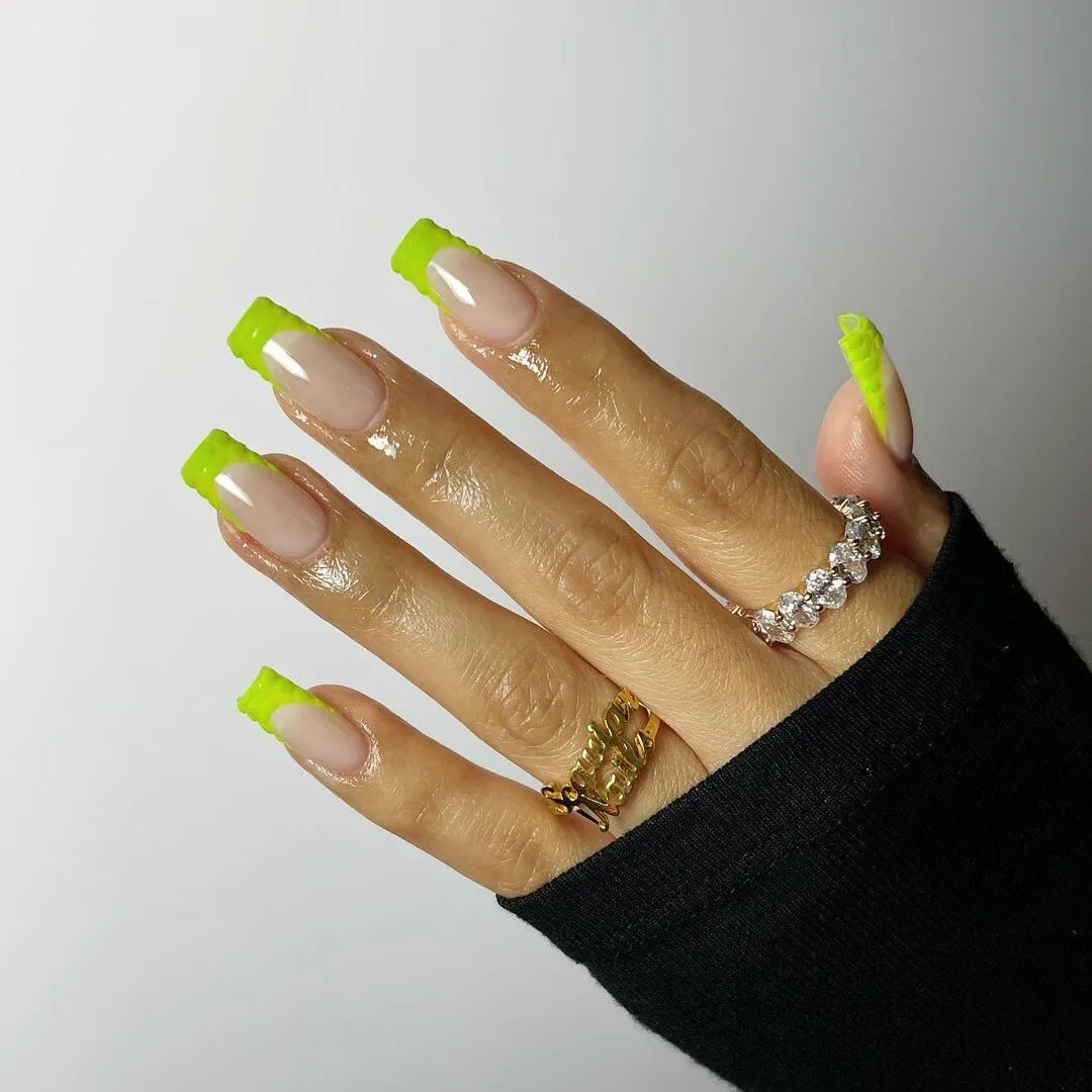 Neon Green Croc Tips