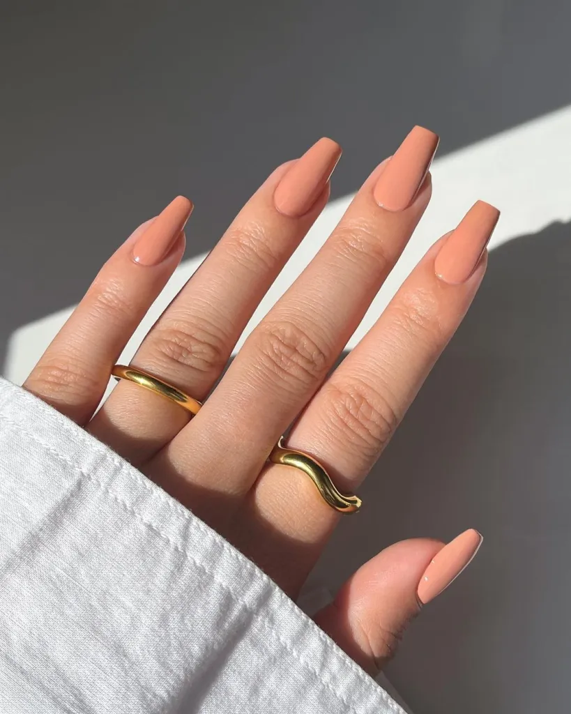 Peach Nails