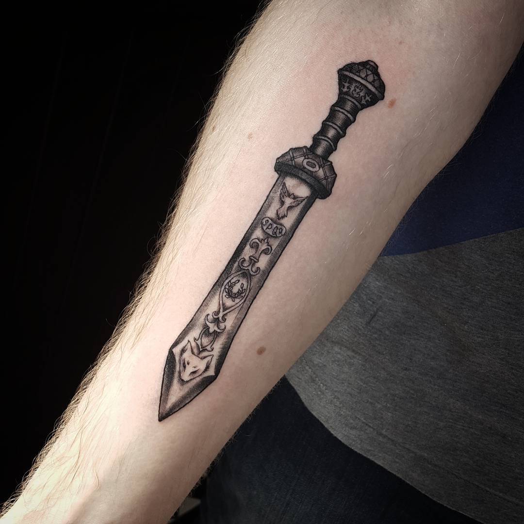 medieval sword tattoo