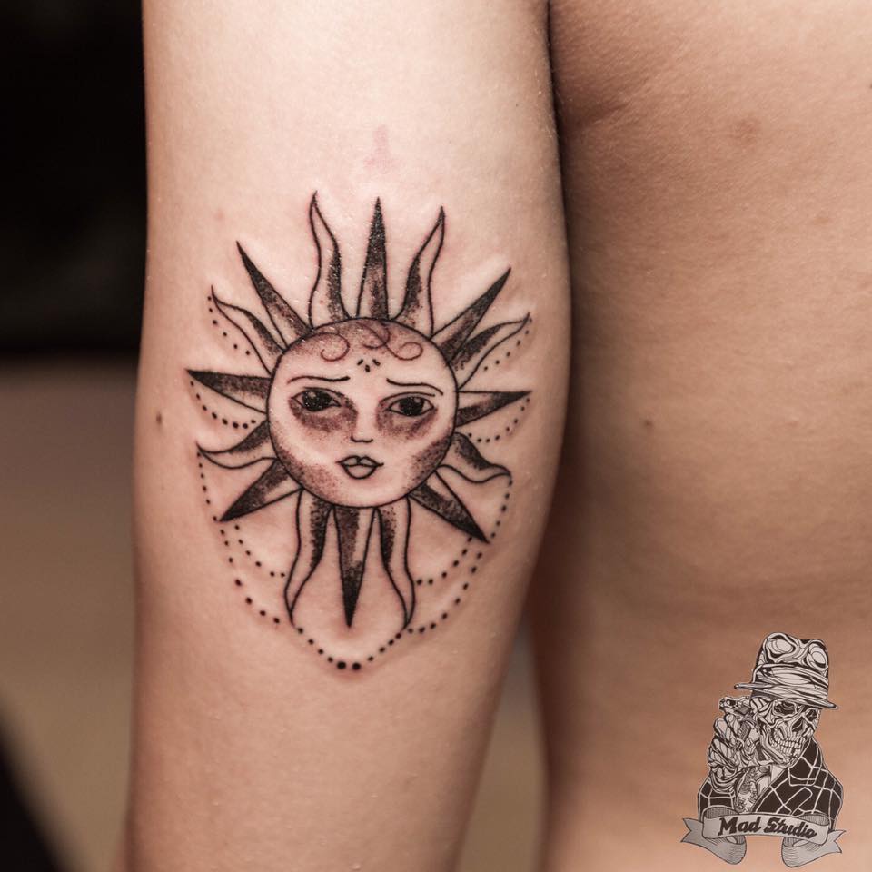 Absolutely Chic Angry Sun Tattoo