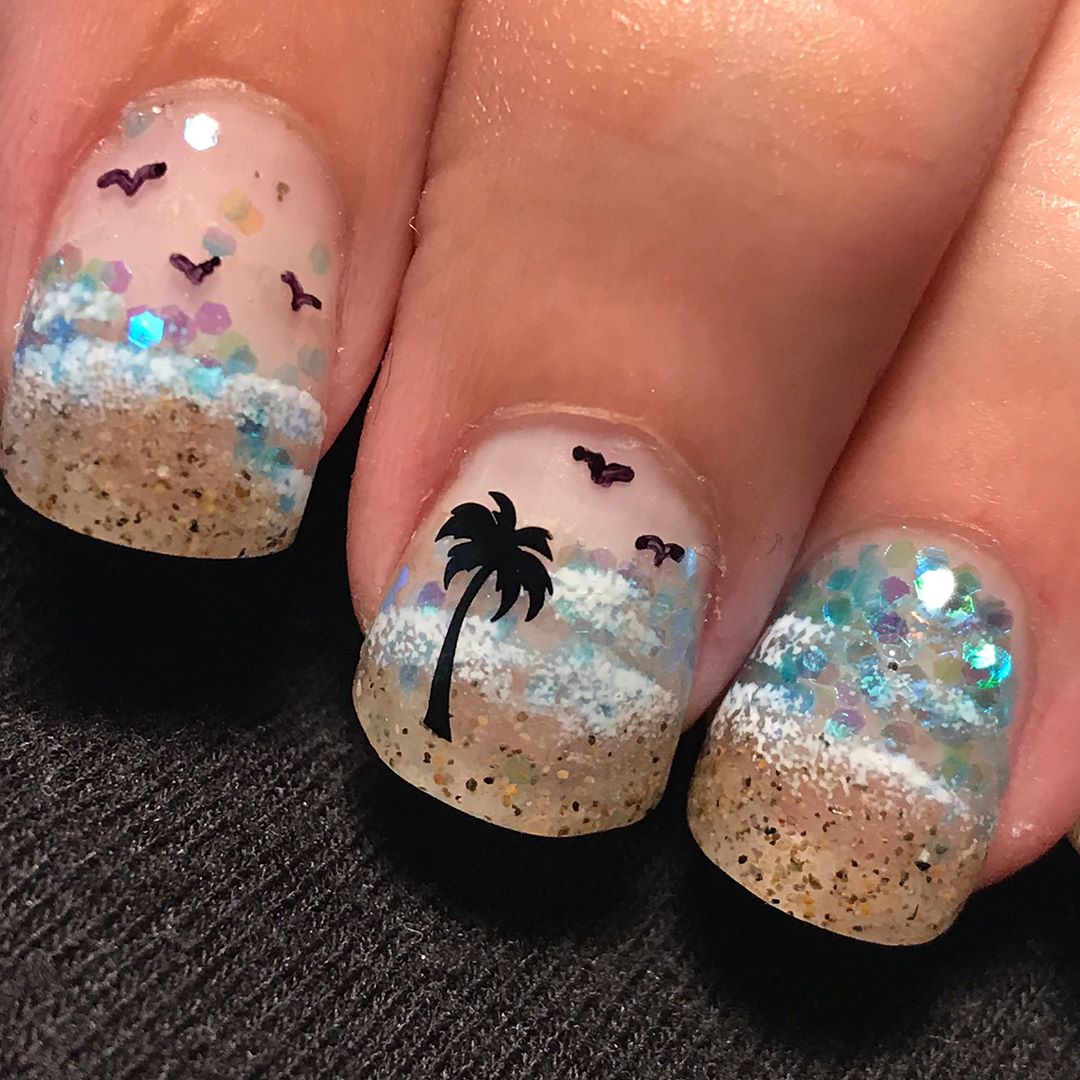 52 UberCool Beach Manicure Ideas That Aces Up Your Beach Look