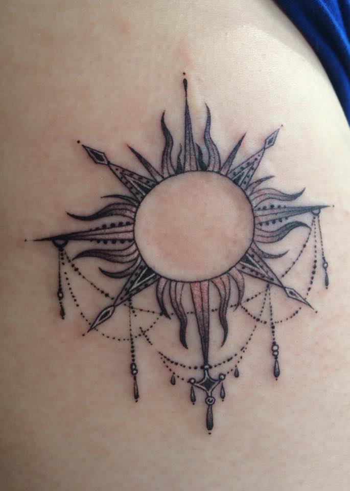 Alluring Little Sun tattoo