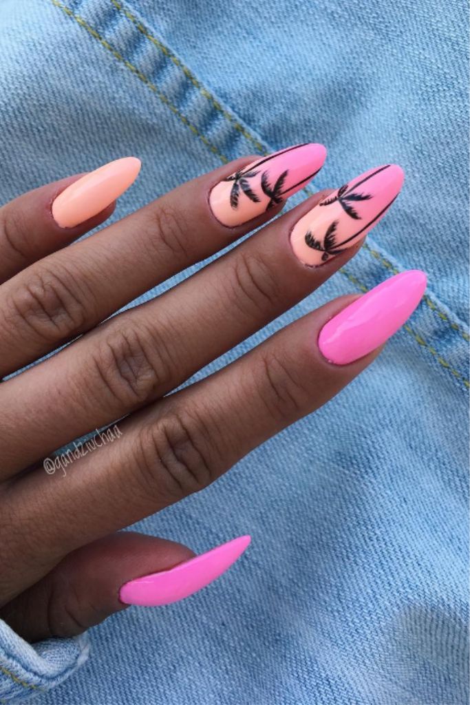 Ombré Tropical Summer Beach Nails