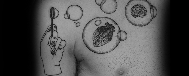 40 Eye Catching Bubble Tattoos for Men Who Think Out Of the Box