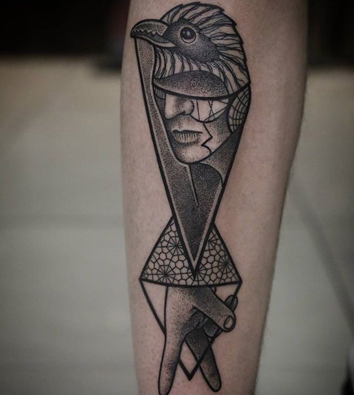 Surrealism Line Tattoo