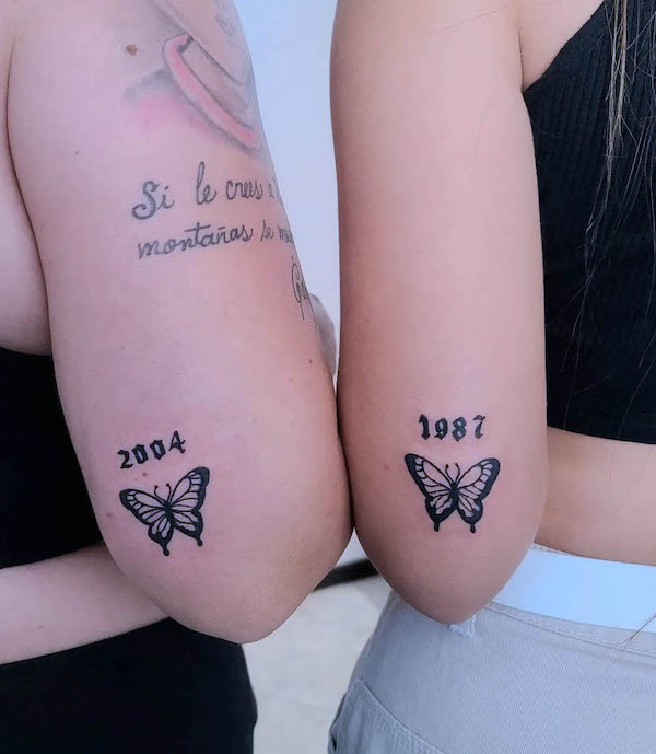 Butterfly with year of birth