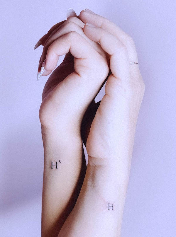 Initials tattoos