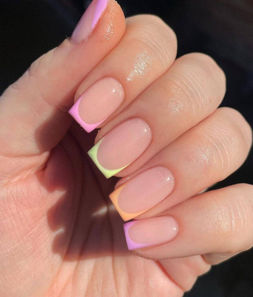 Simple square nude nails