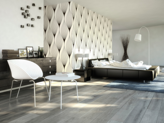 Chic Black and White Bedroom