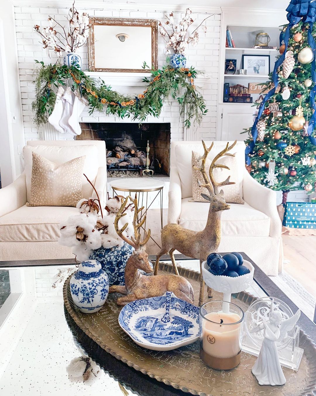 Chinoiserie Holiday Hearth