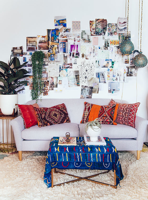 Creative Bohemian Living Room with Colorful Details