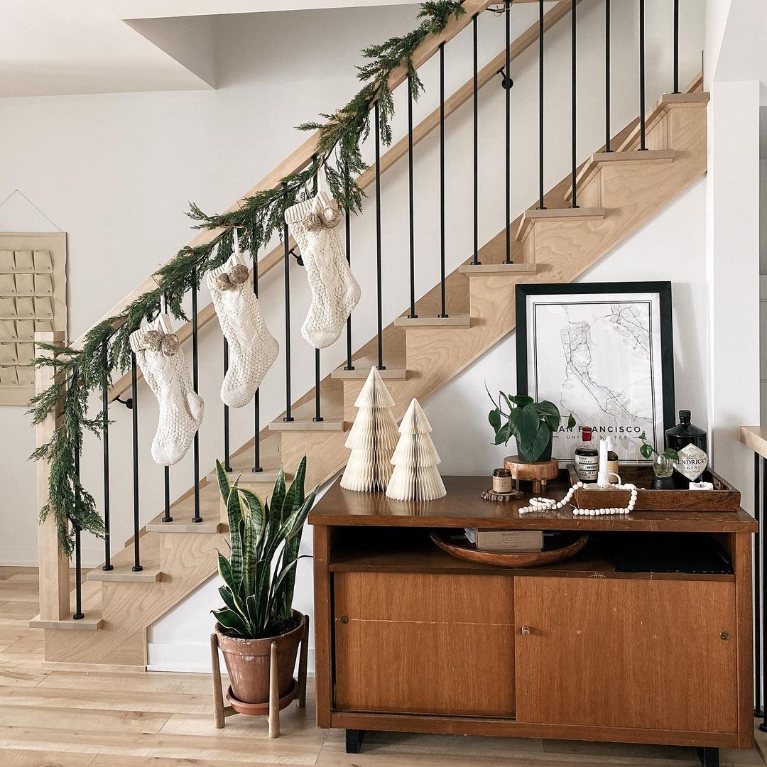 Cozy Scandinavian Staircase Decor