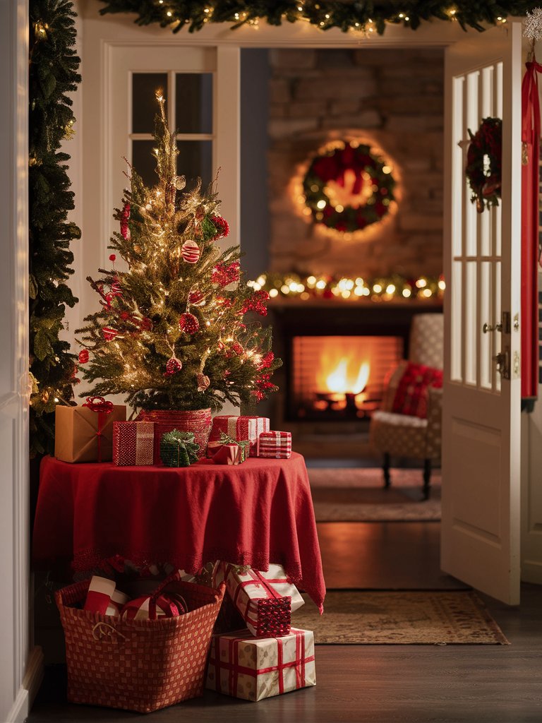 Warm and Cozy Indoor Christmas Display