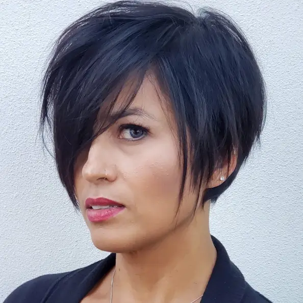 Sleek and Modern Black Pixie Hairstyle