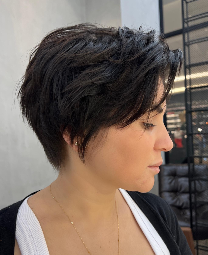 Soft and Elegant Pixie Cut with Fringe