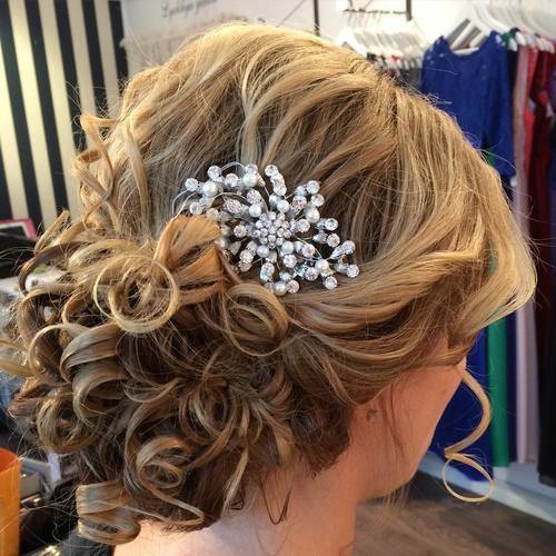 Attractive curly updo hairstyles prom