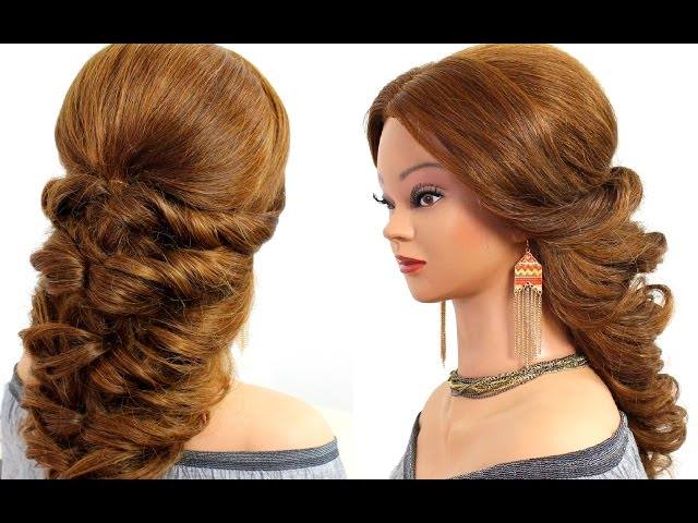 Easy wedding prom hairstyle for long hair