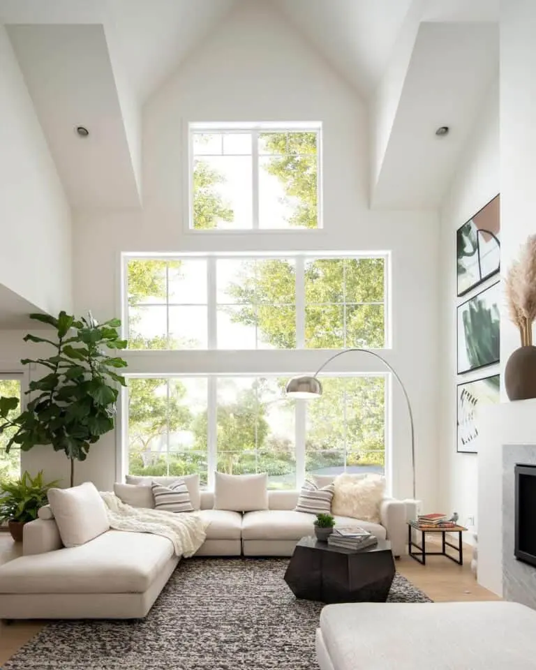 Modern Living Room With a Gray and White Palette