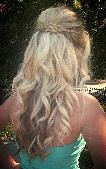 Perfect prom hairstyle for long hair