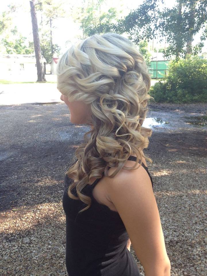 Prom hair updo curly hair blonde hair cute hairstyles