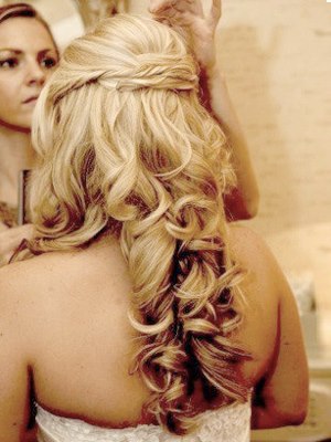 best prom Half Updo with Curls prom hairdo