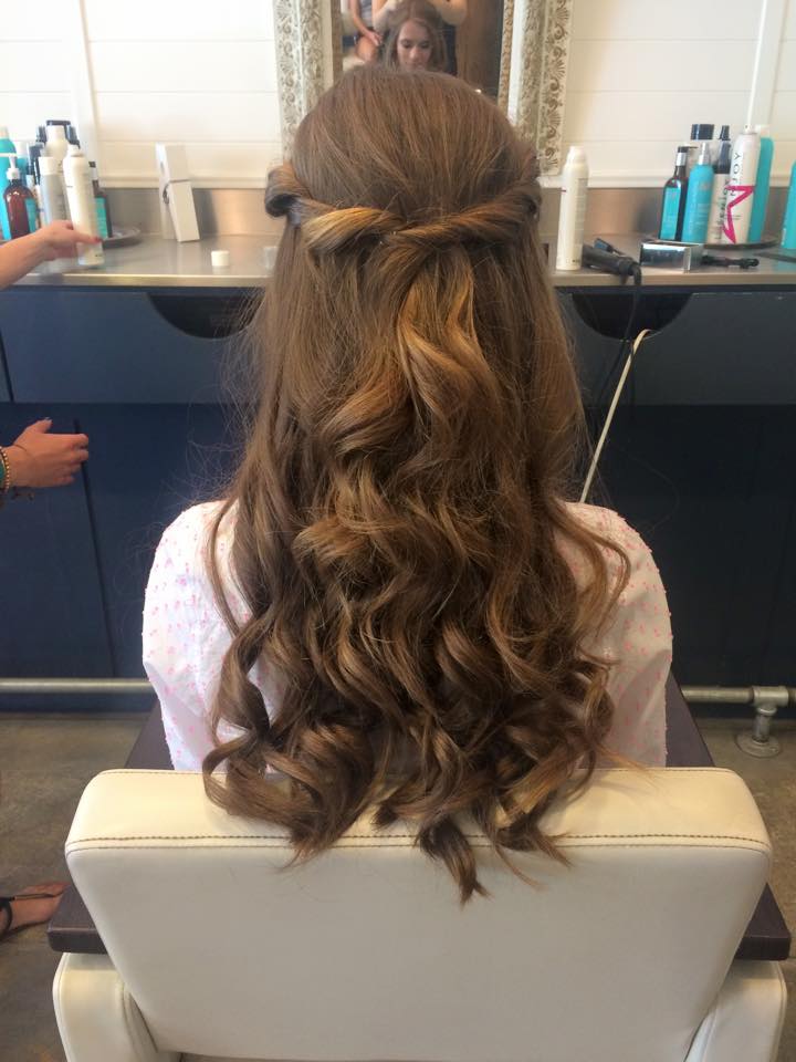 prom half up half down hair style