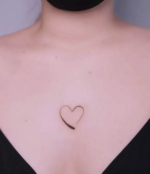 Small heart on the chest