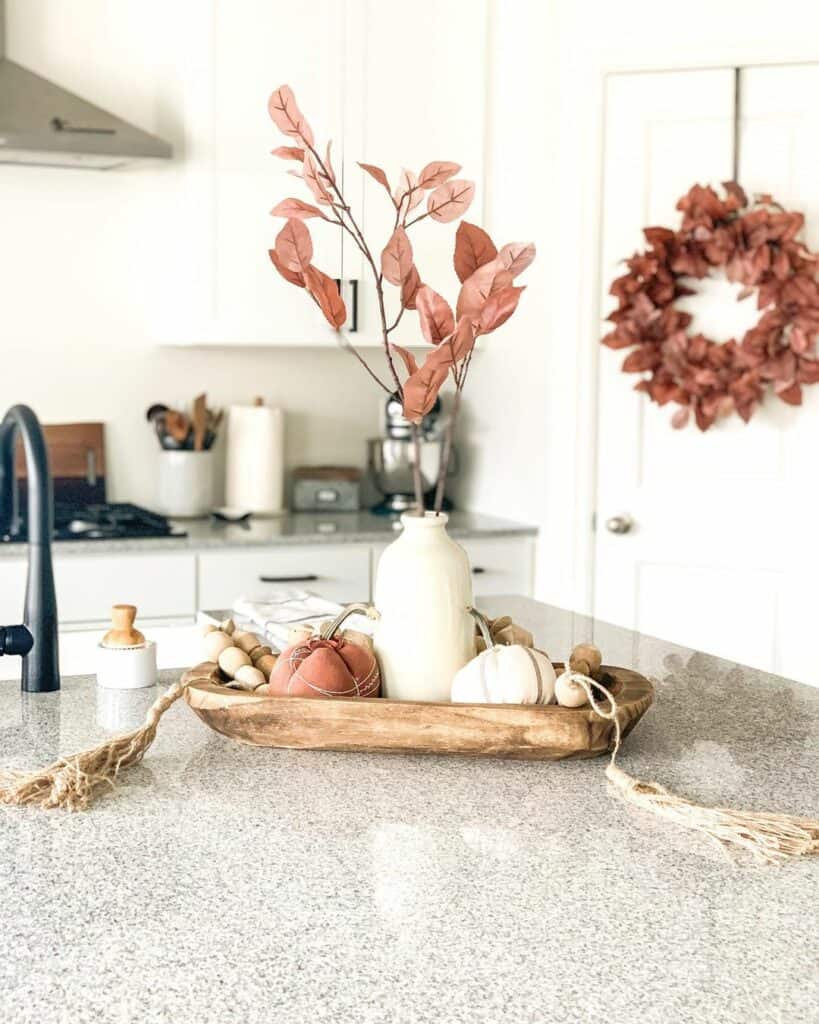 Burgundy Wreath on White Pantry Door