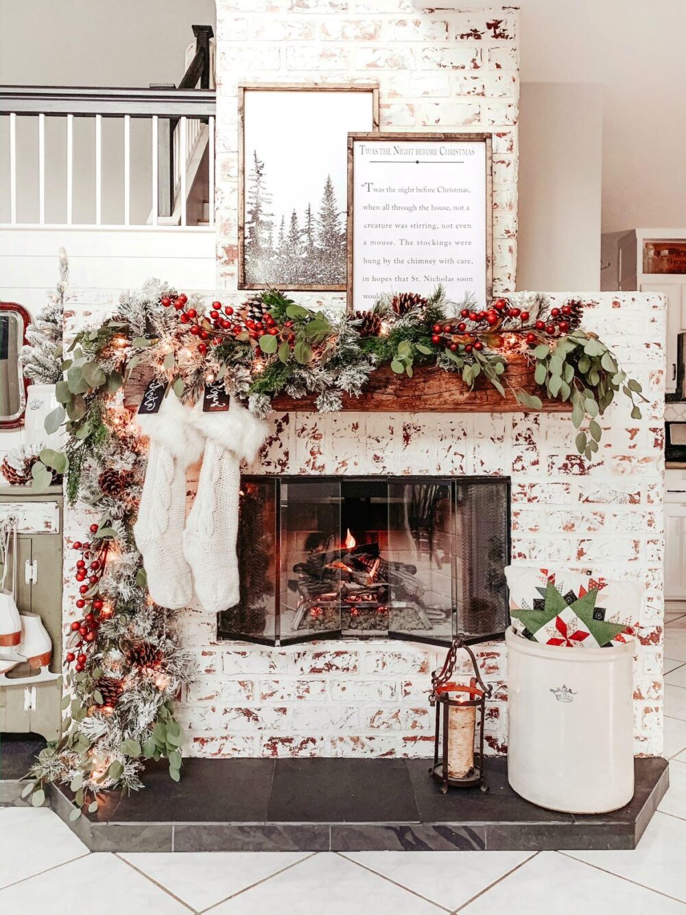 Cozy Cottage Christmas Mantel