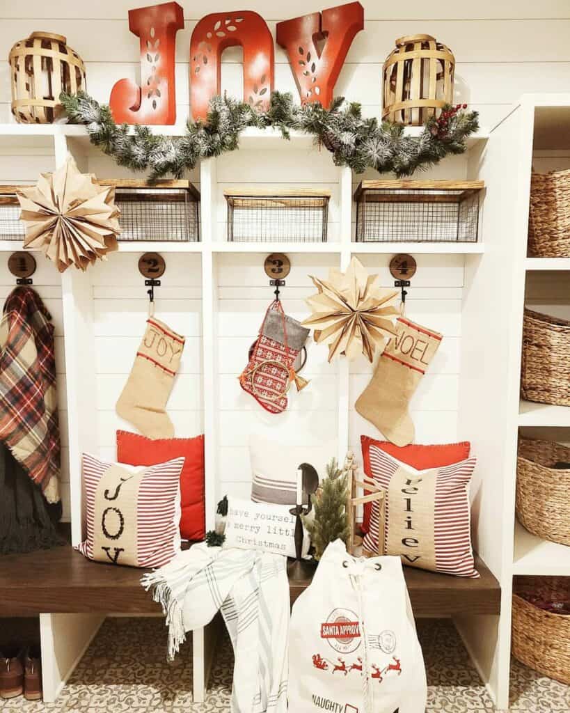 Festive Mudroom Décor