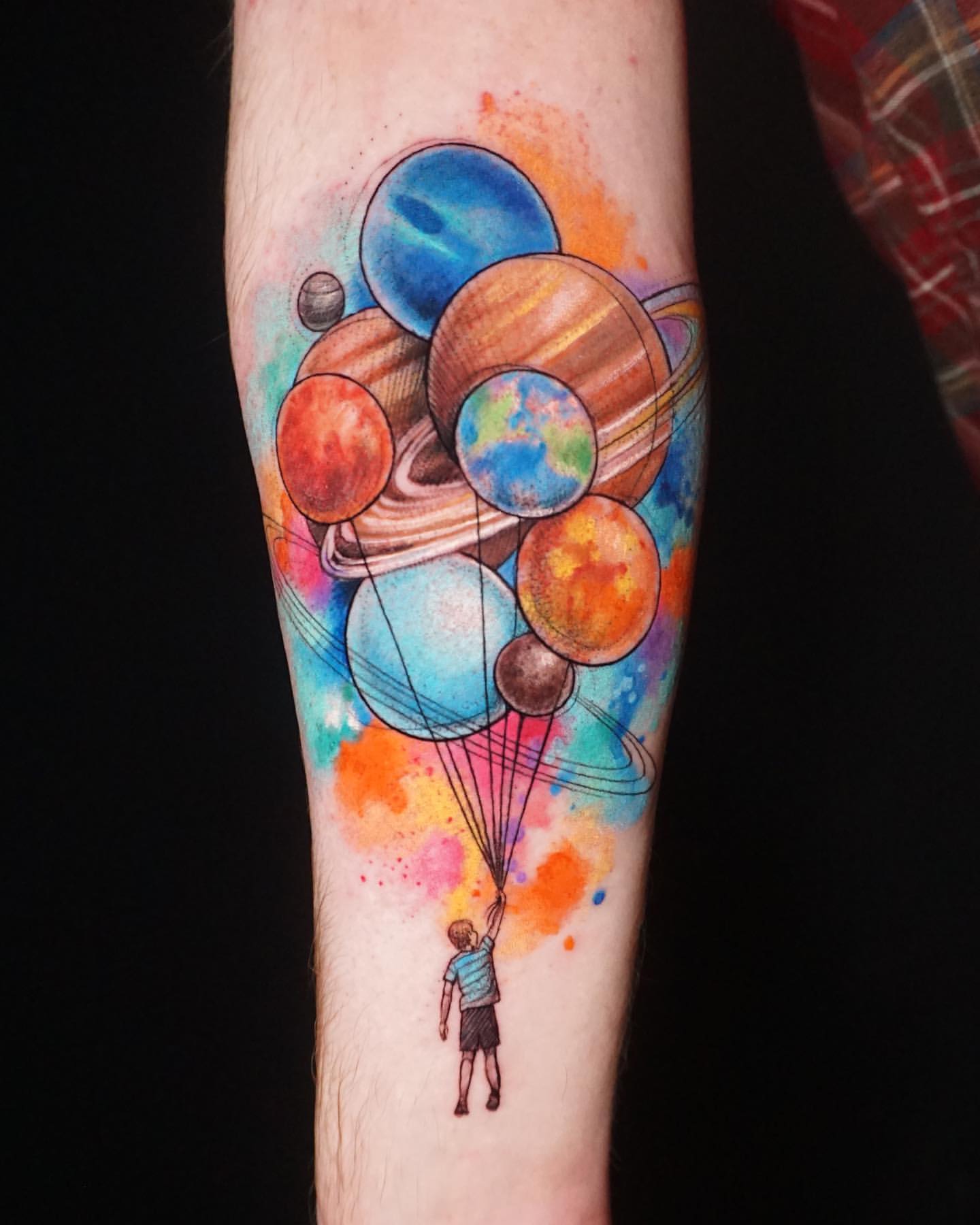 Watercolor Forearm Tattoo