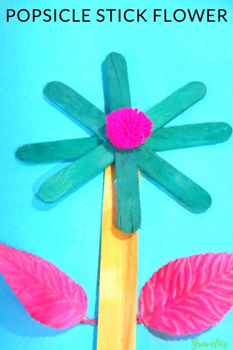 Popsicle Stick Flower – Colorful Spring Craft For Kids - Gravetics