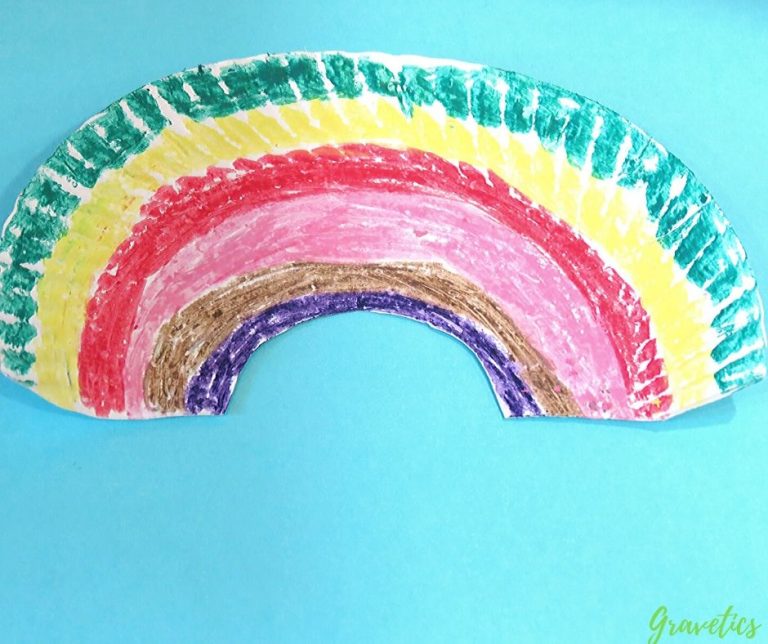 Paper Plate Rainbow Craft - Easy Craft for Kids - Gravetics