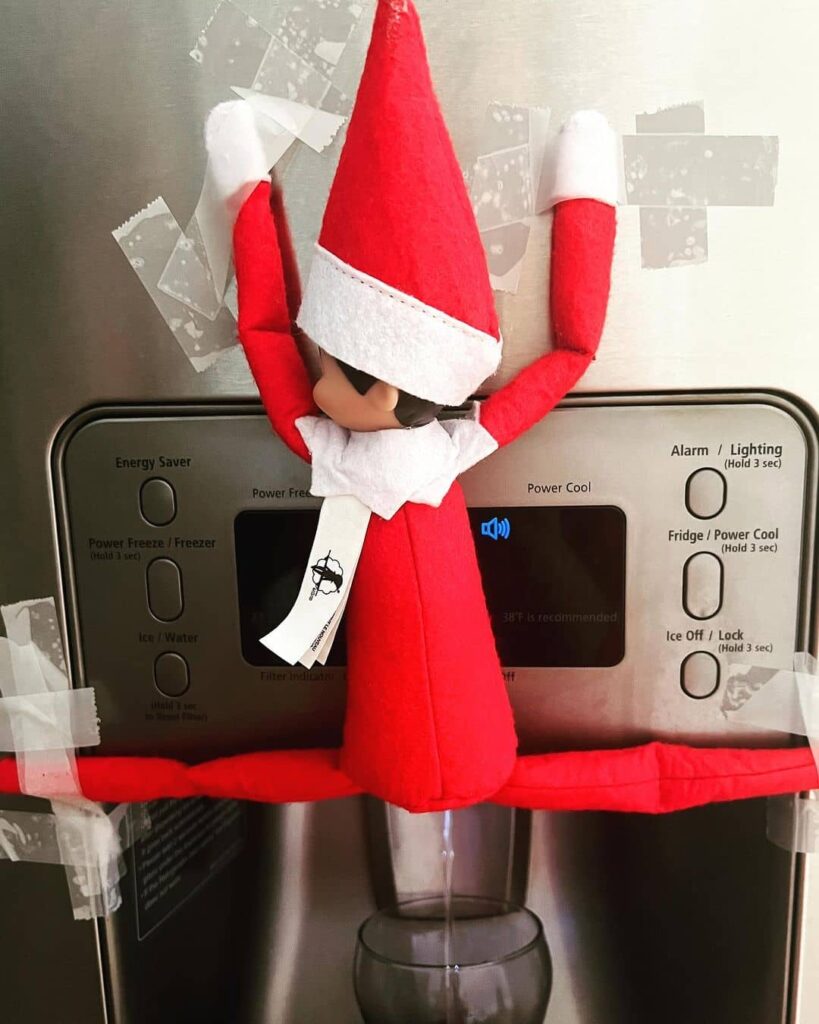 Elf on the refrigerator