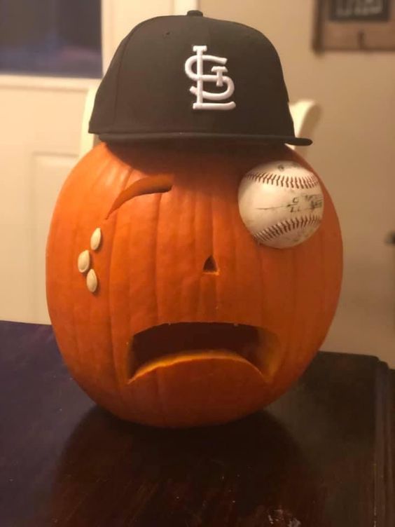 Baseball pumpkin