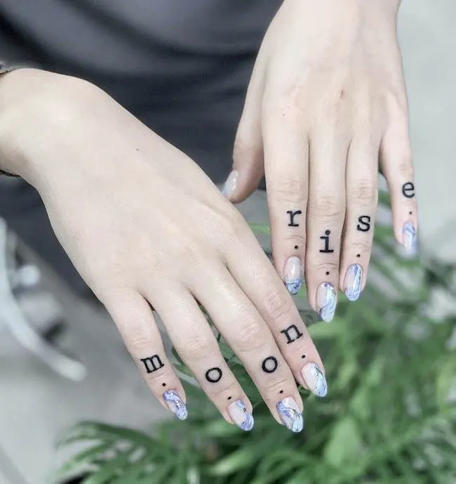 Gorgeous cuticle tattoos