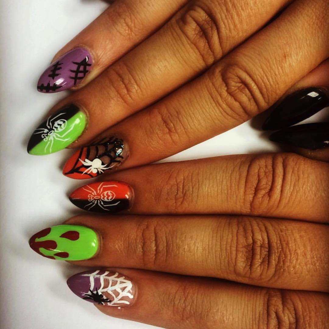 Iconic Spider Web  Halloween Nails