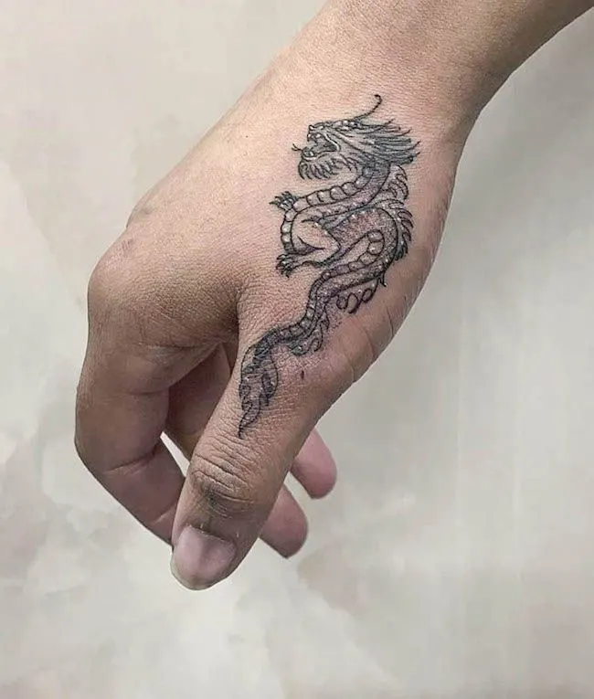 intricate dragon tattoo