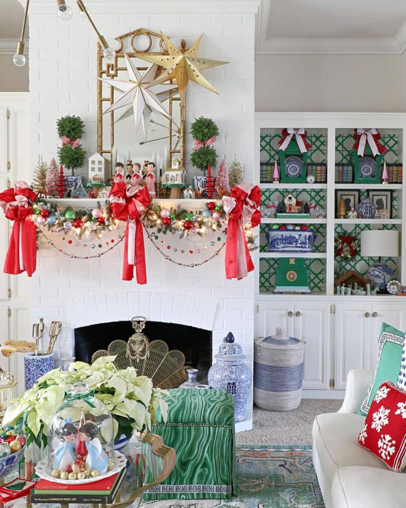 Colorful decor and bows