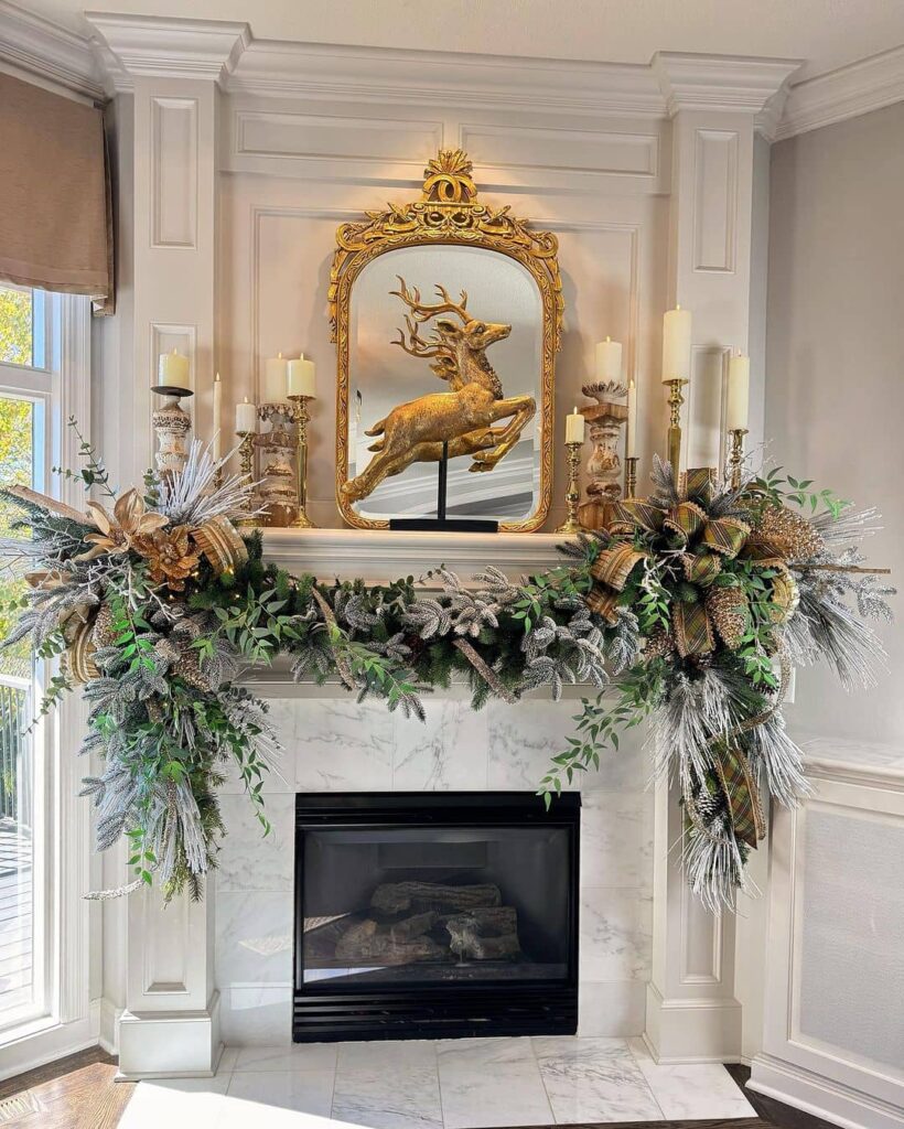 Reindeer and Pine needle garlands