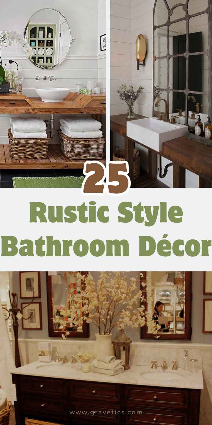 rustic style bathroom décor