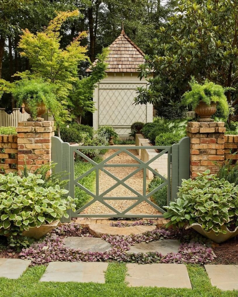 15 French Cottage Garden Ideas: Create Your Dream Romantic Oasis 1 Weathered Garden Gate