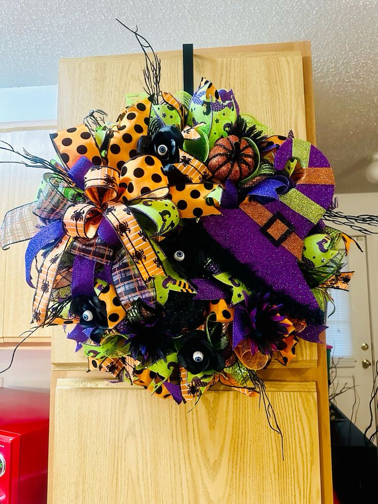 Deco Mesh Halloween Wreath Craft