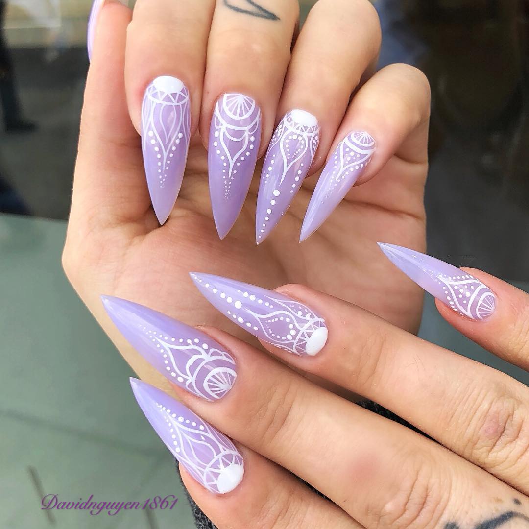 Absolutely Chic Purple Stiletto Nails