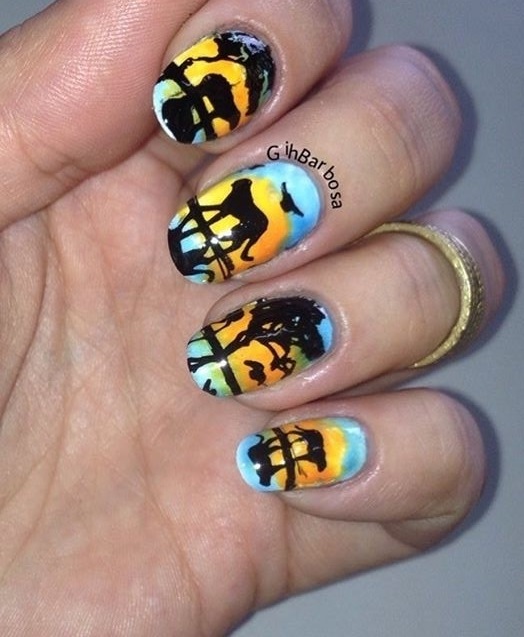 Amazing Nail Art With Shadow