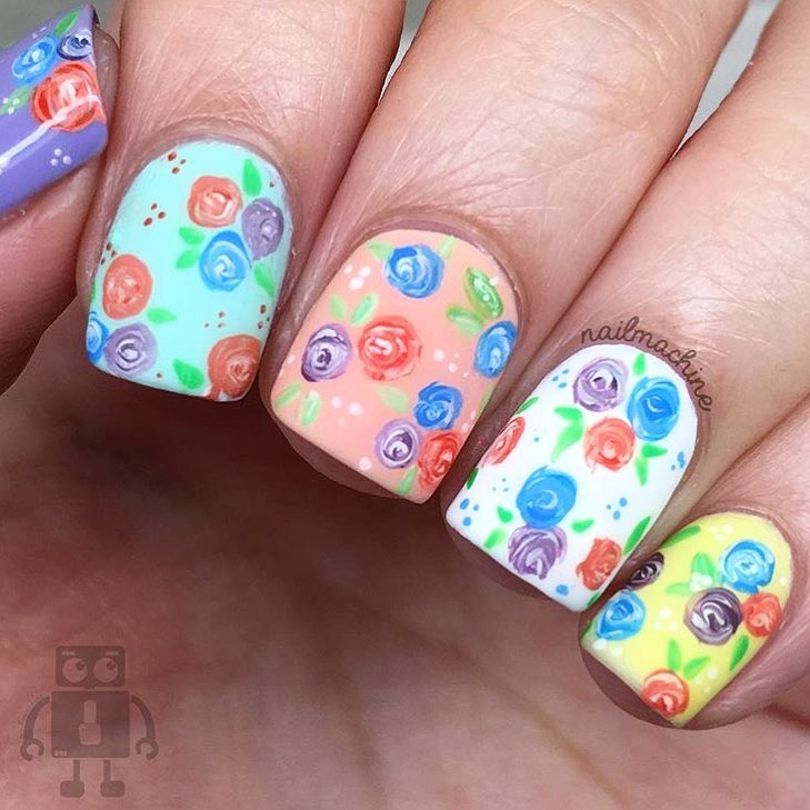 Fabulous Floral Nails For Beautiful Summer