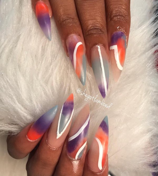 Holographic Stiletto Nails For Summer