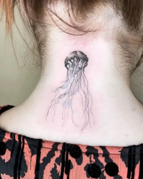 Jellyfish back of the neck
